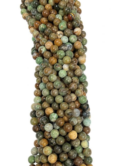 Opale Verte perles 6mm sur fil 40cm