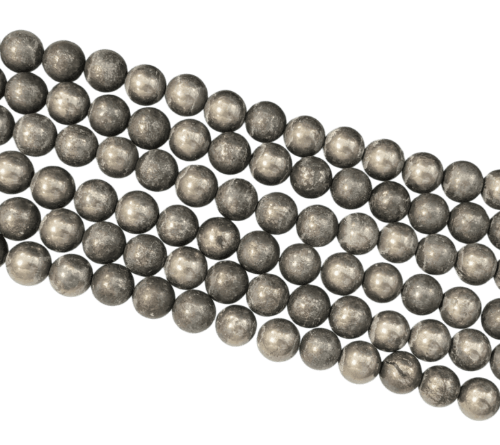 Pyrite A perles 8mm sur fil 40cm chez Arabesk