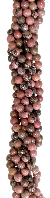 Rhodonite perles 4mm sur fil 40cm