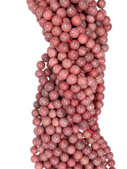 Rhodonite Australie A perles 6mm sur fil 40cm