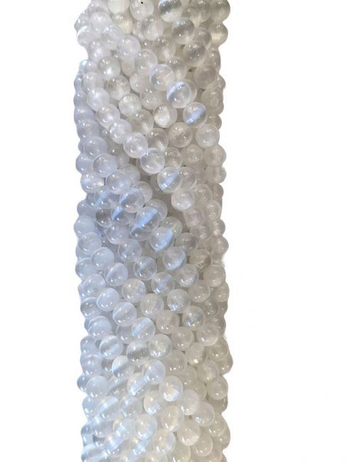 Sélenite AA perles 6mm sur fil 40cm