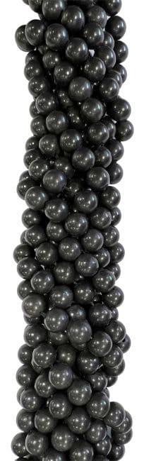 Shungite A perles 6mm sur fil 40cm