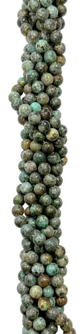 Turquoise naturelle d'Afrique A perles 6mm sur fil 40cm