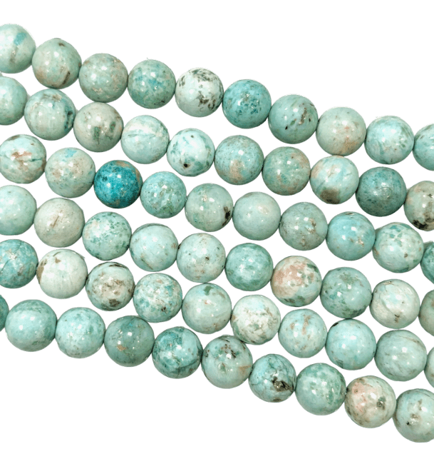 Turquoise naturelle de Pérou AA perles 8-9mm sur fil 40cm