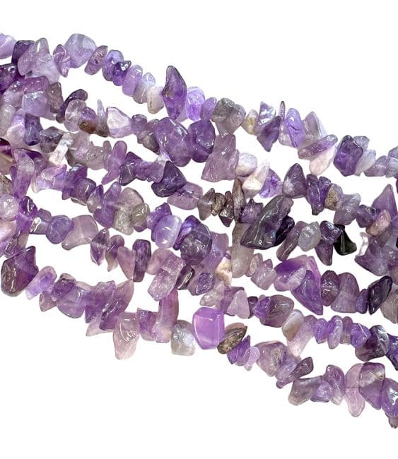 Amethyst-Chips A 5-8 mm auf einem 80-cm-Gewinde