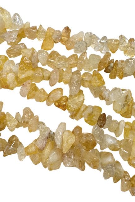 Citrine Naturelle A chips 5-8mm sur fil 80cm