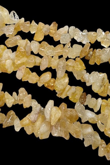 Citrine Naturelle A chips 5-8mm sur fil 80cm