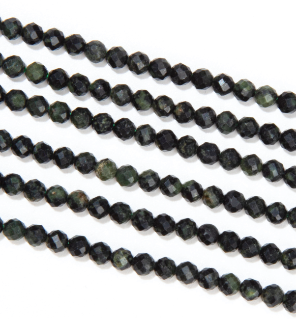 Facettierter Kambaba-Jaspis A 3-mm-Perlen auf 40-cm-Draht