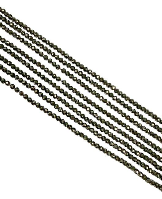 Perles Facettées sur Fil Pyrite A 3mm chez Arabesk