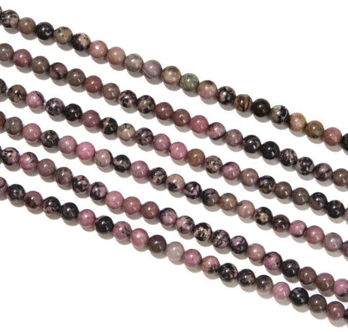 Rhodonite Facettée A perles 3mm sur fil 40cm