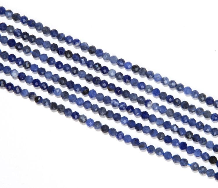 Sodalite Facettée AA perles 3mm sur fil 40cm