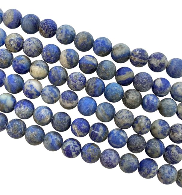 Lapis Lazuli perles mates 6mm sur fil 40cm