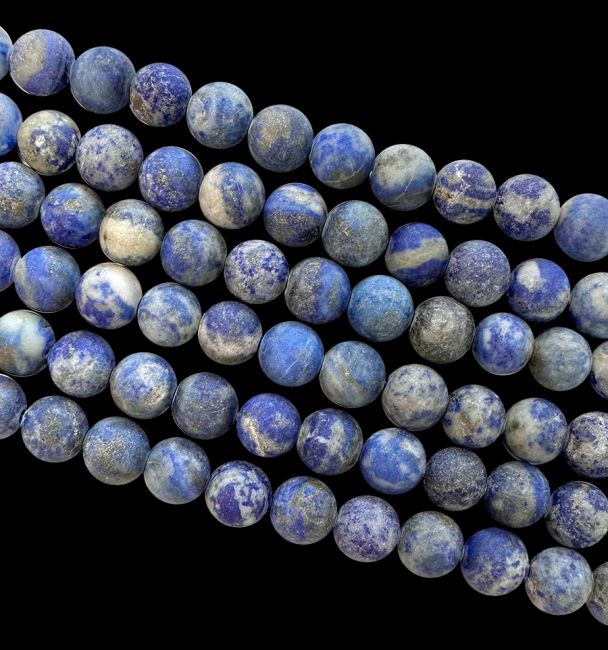 Lapis Lazuli perles mates 6mm sur fil 40cm