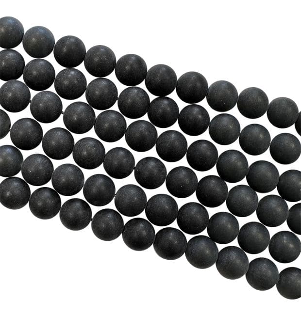 Onyx A perles mates 6mm sur fil 40cm