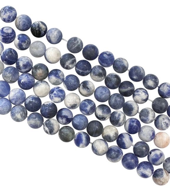 Sodalite perles mates 6mm sur fil 40cm