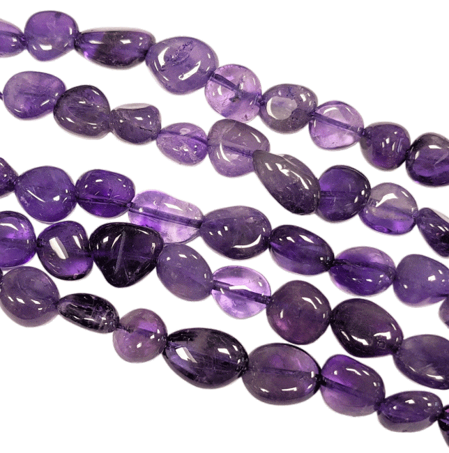 Amethyste AA Pierres roulées sur fil 5-8mm 40cm