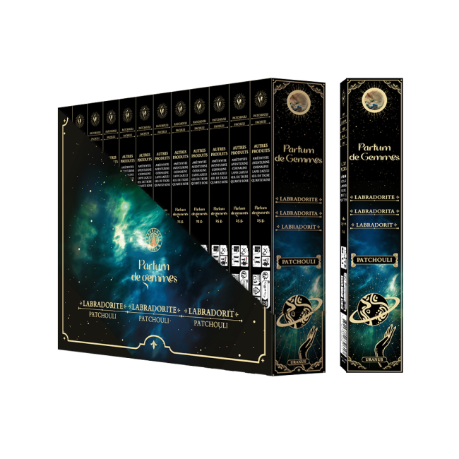 Encens Smudge Stick Parfum de Gemmes Patchouli & Labradorite 20g
