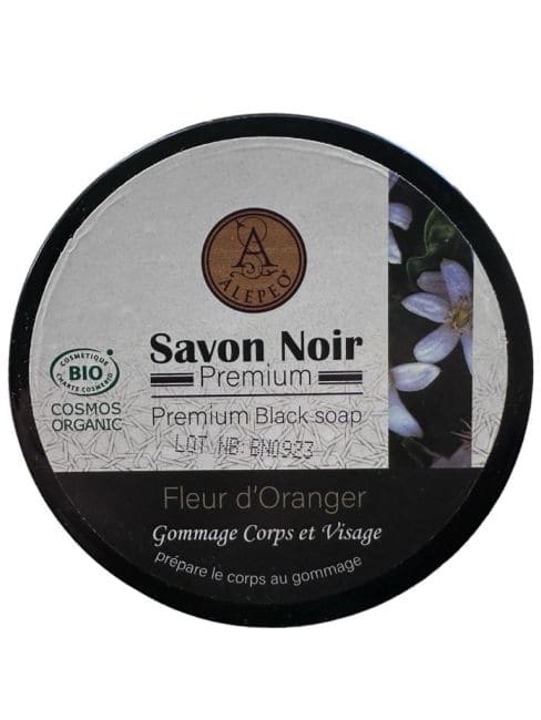 Savon noir Cosmos Biologique Fleur d'oranger 250g chez Arabesk