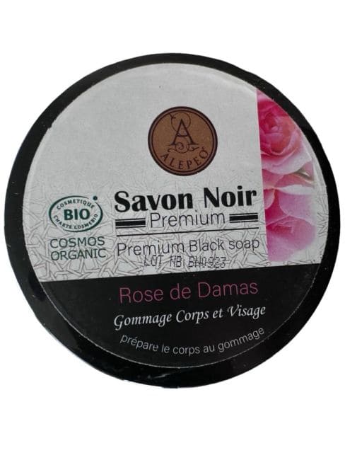 Savon noir Cosmos Biologique Rose de Damas 250g chez Arabesk