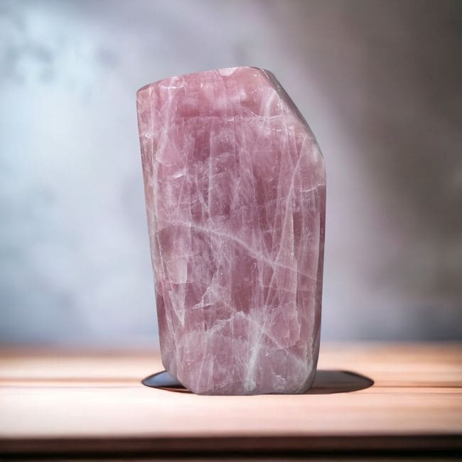 Bloc de Quartz Rose poli 1.490kg