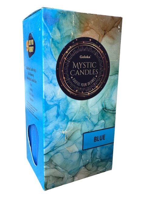 Bougies Goloka Teintées Masse Bleu Clair 13cm 20pcs