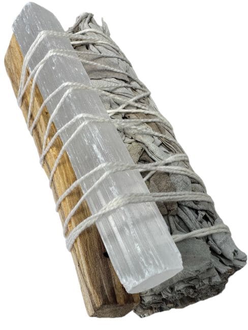 Sauge blanche, Palo Santo, Selenite  10cm