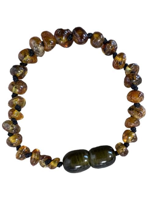 Bracelet Ambre Baltique Bébé  vert clair vissable