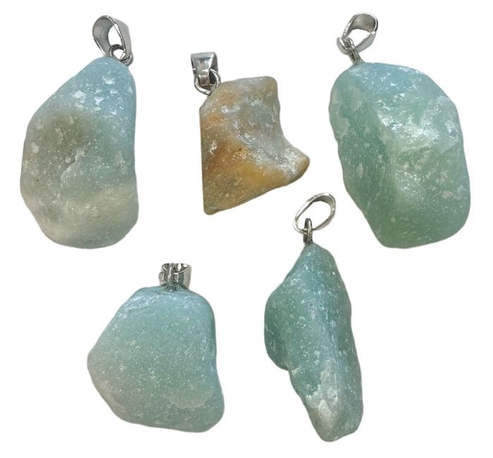 Pendentif Pierre Brute Amazonite Chine A x5