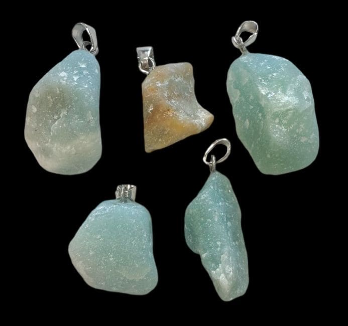 Pendentif Pierre Brute Amazonite Chine A x5