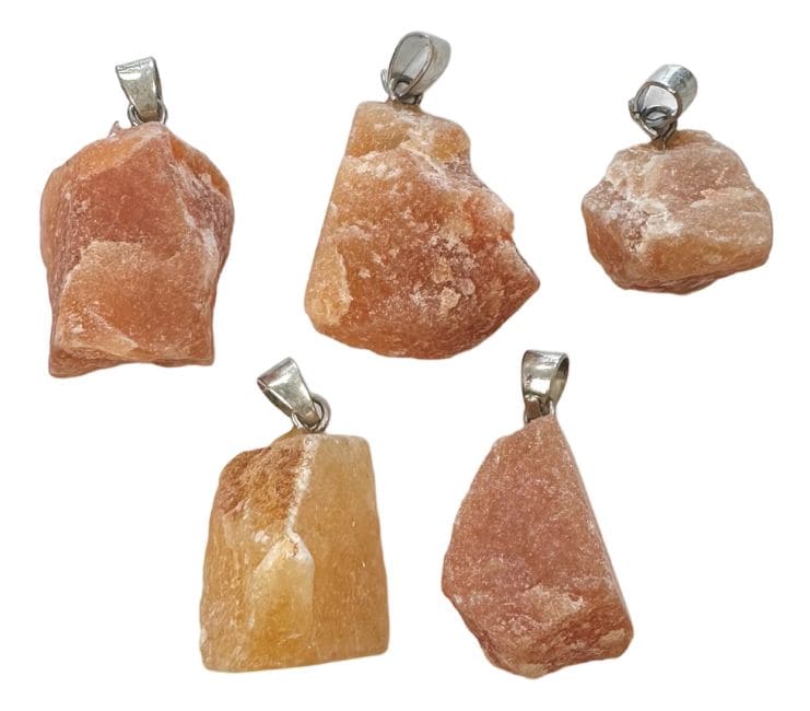 Pendentif Pierre Brute Aventurine Orange A x5