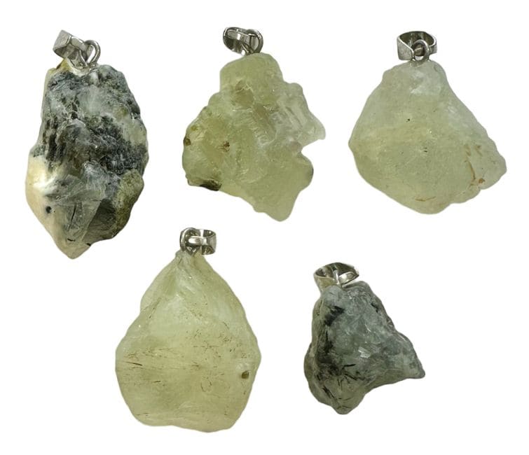 Pendentif Pierre Brute Prehnite A x5