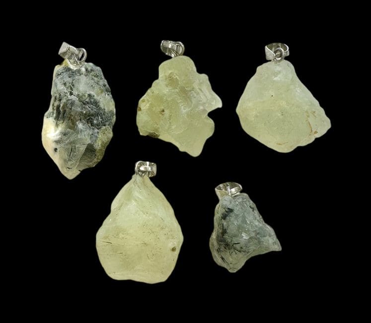 Pendentif Pierre Brute Prehnite A x5