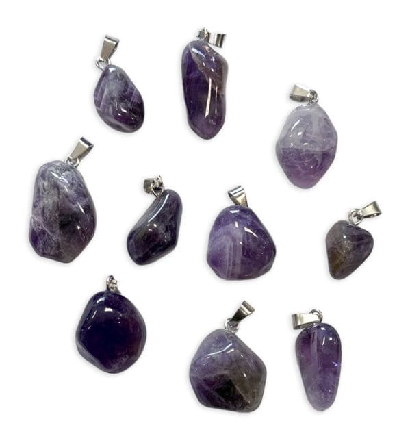 Pendentif Pierre Roulée Amethyste A x10