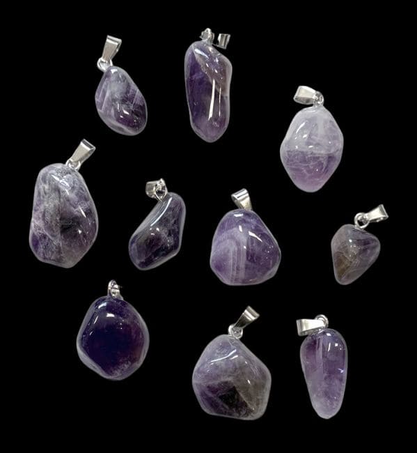 Pendentif Pierre Roulée Amethyste A x10