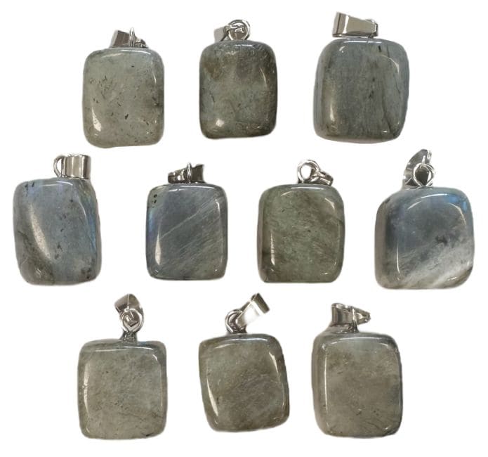 Pendentif Pierre Roulée Labradorite x 10