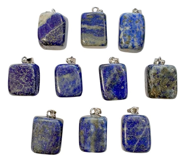 Pendentif Pierre Roulée Lapis Lazuli x 10