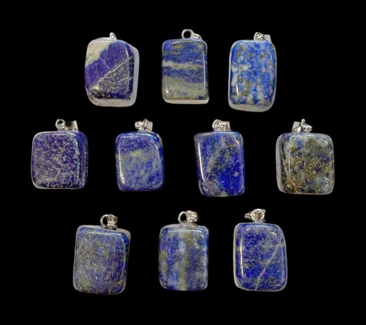 Pendentif Pierre Roulée Lapis Lazuli x 10