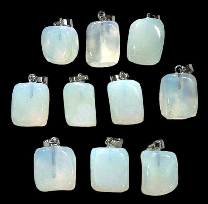 Pendentif Pierre Roulée Opalite A x10