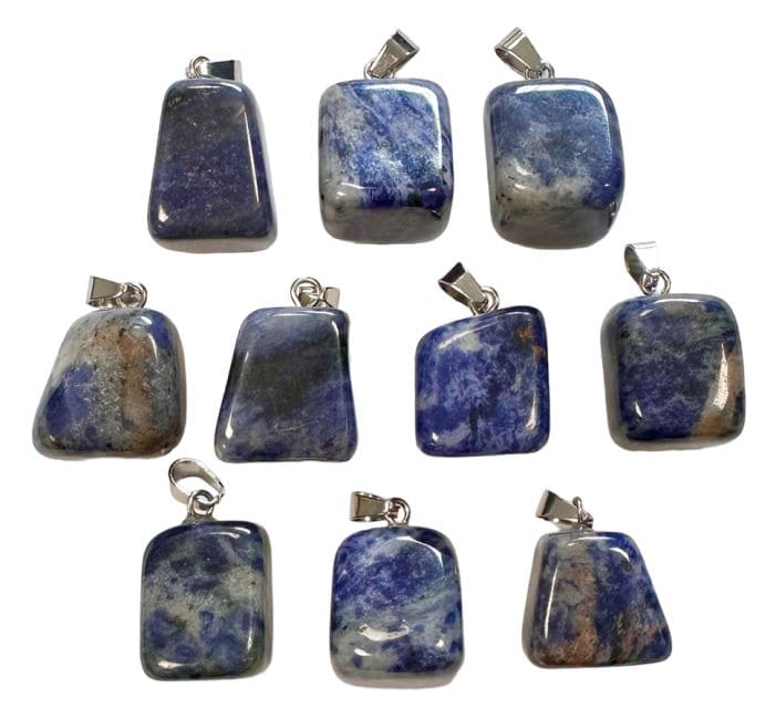 Pendentif Pierre Roulée Sodalite A x10