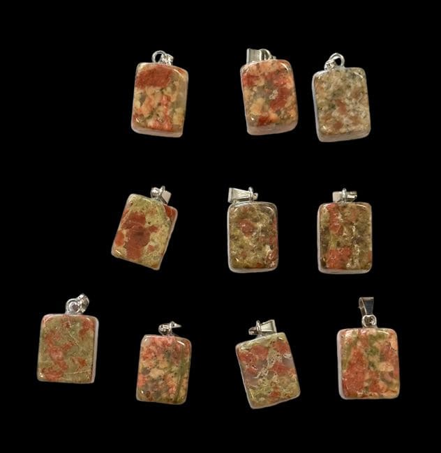 Pendentif Pierre Roulée Unakite A x10 chez Arabesk|fr