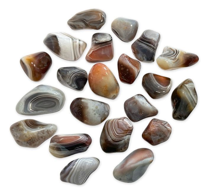 Agate Botswana AA pierres roulées 250g