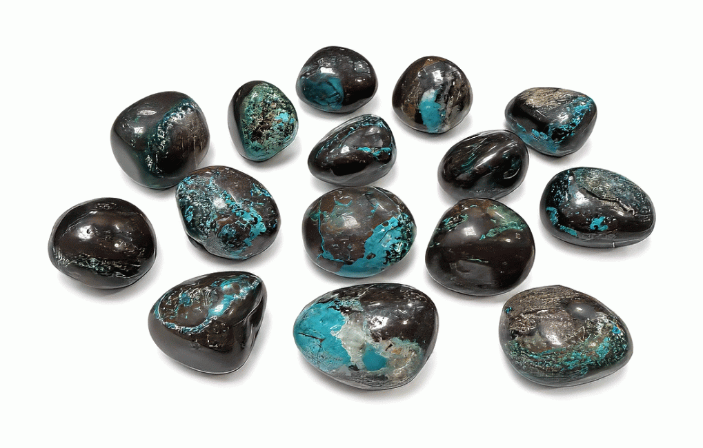 Chrysocolle du Congo AA Pierres Roulées 2-3cm 250g chez Arabesk