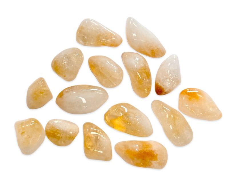 Citrine chauffée AA pierres roulées 250g