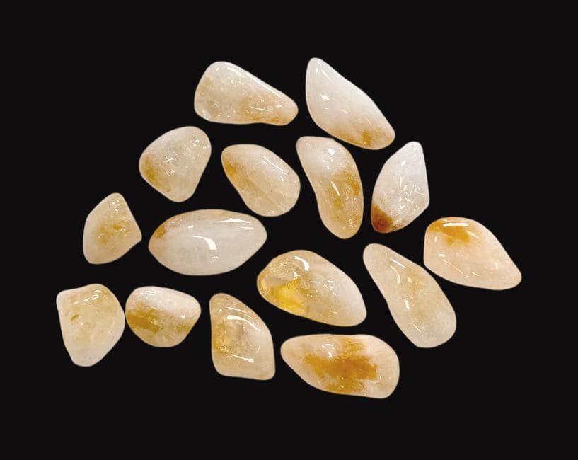 Citrine chauffée AA pierres roulées 250g chez Arabesk|fr