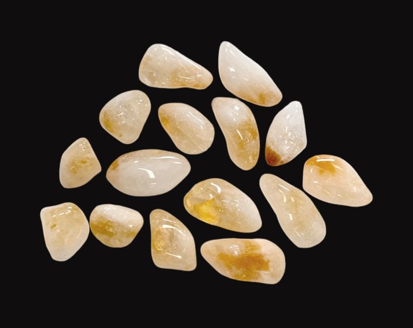 Citrine chauffée AA pierres roulées 250g