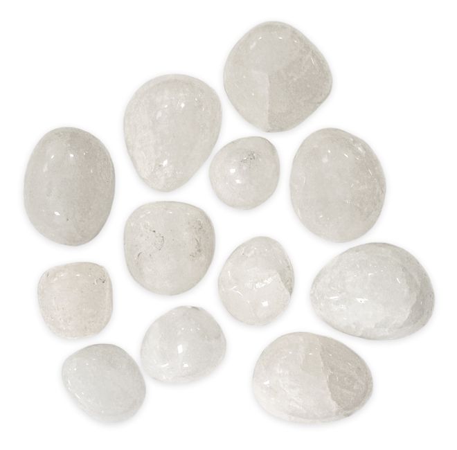 Trommelsteine aus Bergkristall AB, 2–3 cm, 250 g