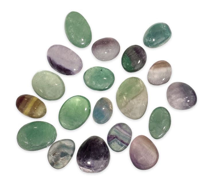 Fluorite Multicolore AB pierres roulées 250g