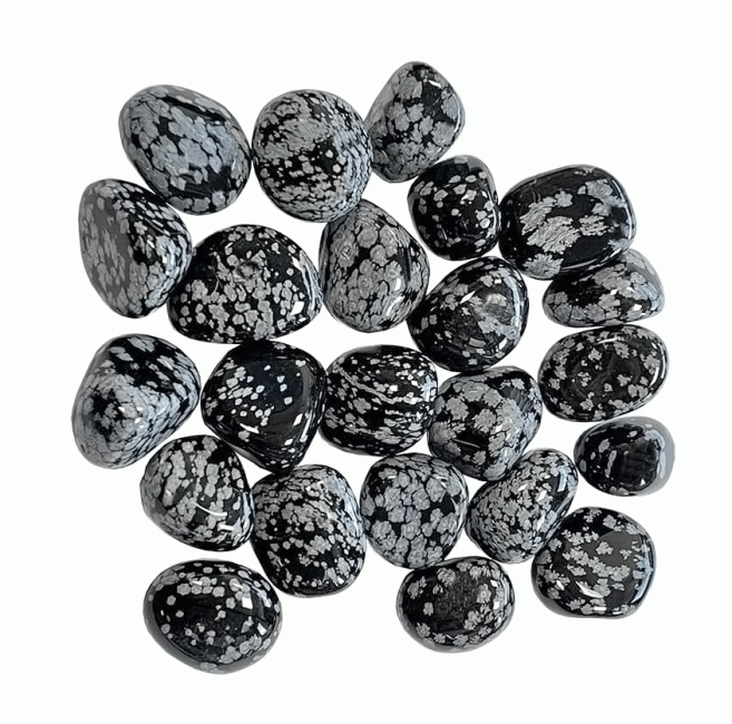 Obsidienne Flocon de Neige A Pierres Roulées 2-3cm 250g chez Arabesk|fr