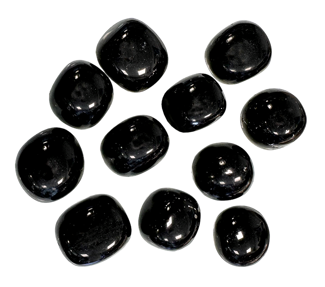 Trommelsteine aus schwarzem Obsidian A, 250 g