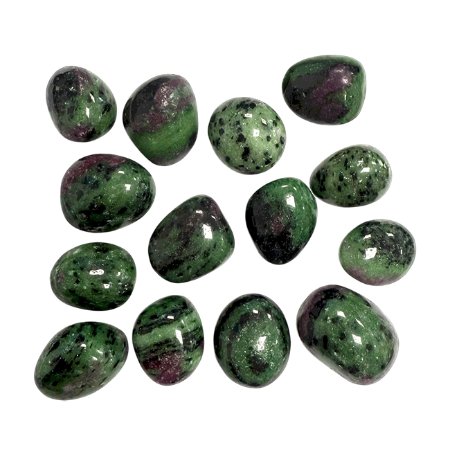 Rubis Zoïsite AA pierres roulées 250g chez Arabesk